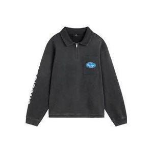 Represent Urban Zip Polo Sweater , Black , Heren , Maat: M