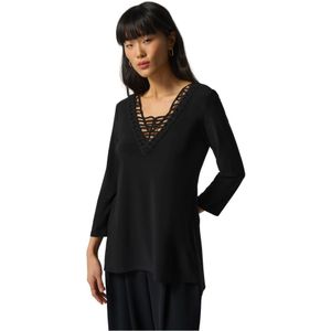 Joseph Ribkoff, Dames, Blouses & Shirts, Zwart, Maat: L Poliester,