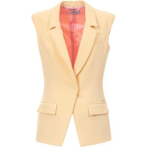 Chiara Ferragni Collection, Dames, Jassen, Beige, Maat: 3XS