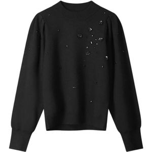 Pom Amsterdam, Dames, Sweatshirts & Hoodies, Zwart, Maat: L