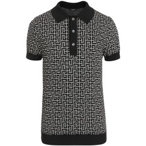 Balmain Gepersonaliseerd poloshirt , Black , Heren , Maat: L