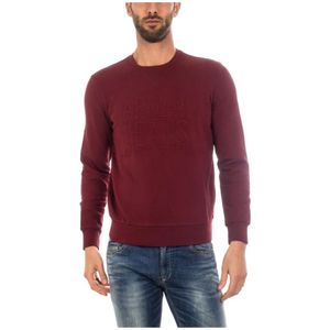 Armani Jeans, Heren, Sweatshirts & Hoodies, Rood, Maat: XS Katoen,