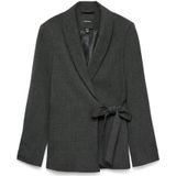 Vero Moda - Vmbestie Ls Loose Strap Blazer - Donkergrijs - Dames Blazer