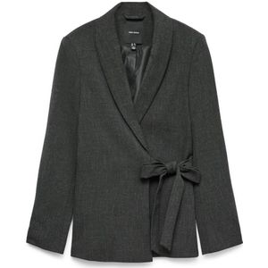 Vero Moda - Vmbestie Ls Loose Strap Blazer - Donkergrijs - Dames Blazer