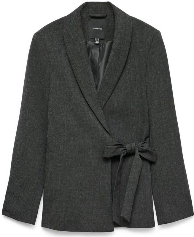 Vero Moda - Vmbestie Ls Loose Strap Blazer - Donkergrijs - Dames Blazer