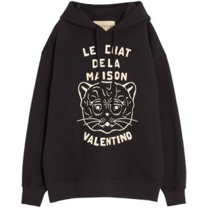 Valentino, Heren, Sweatshirts & Hoodies, Zwart, Maat: L