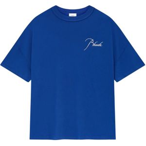 Rhude, Heren, Tops, Blauw, Maat: S Katoen,