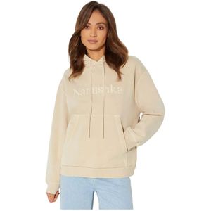 Nanushka, Dames, Sweatshirts & Hoodies, Beige, Maat: S Katoen,