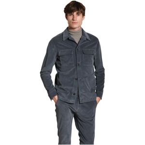 Mason's, Heren, Jassen, Grijs, Maat: M Corduroy,