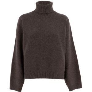 Brunello Cucinelli, Dames, Truien, Bruin, Maat: S Kasjmier,