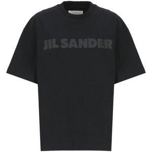 Jil Sander, Dames, Tops, Zwart, Maat: L Katoen,