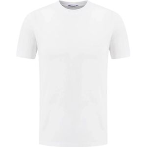 Jacob Cohën - T-shirt - Wit - Katoenen Jersey - Ronde Hals - Korte Mouwen