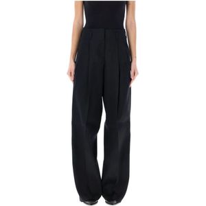 Golden Goose, Dames, Broeken, Zwart, Maat: 2XS Wol,