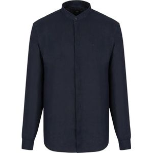 Armani Exchange, Heren, Overhemden, Blauw, Maat: XL