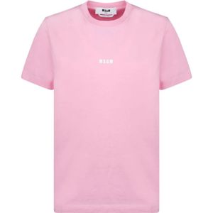 Msgm, Dames, Tops, Roze, Maat: XS Katoen,