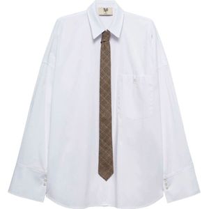 Aniye By, Dames, Blouses & Shirts, Wit, Maat: L Katoen,