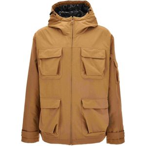 Versace Jeans Couture, Heren, Jassen, Bruin, Maat: M Leer,