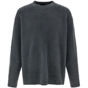 Roberto Collina, Heren, Truien, Grijs, Maat: L Katoen,