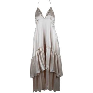 L'Autre Chose, Dames, Jurken, Grijs, Maat: S Zijde,