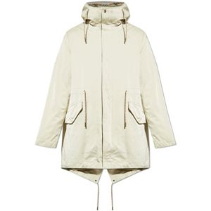 Burberry, Heren, Mantels, Beige, Maat: S Leer,