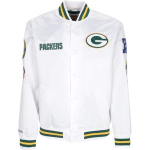 Mitchell & Ness, Heren, Jassen, Wit, Maat: L Poliester,