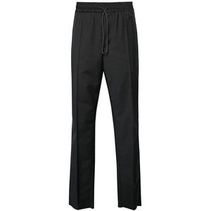 Valentino Garavani, Heren, Broeken, Zwart, Maat: S Leer,
