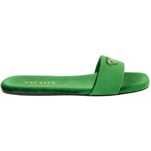 Prada, Dames, Schoenen, Groen, Maat: 37 EU Velours,