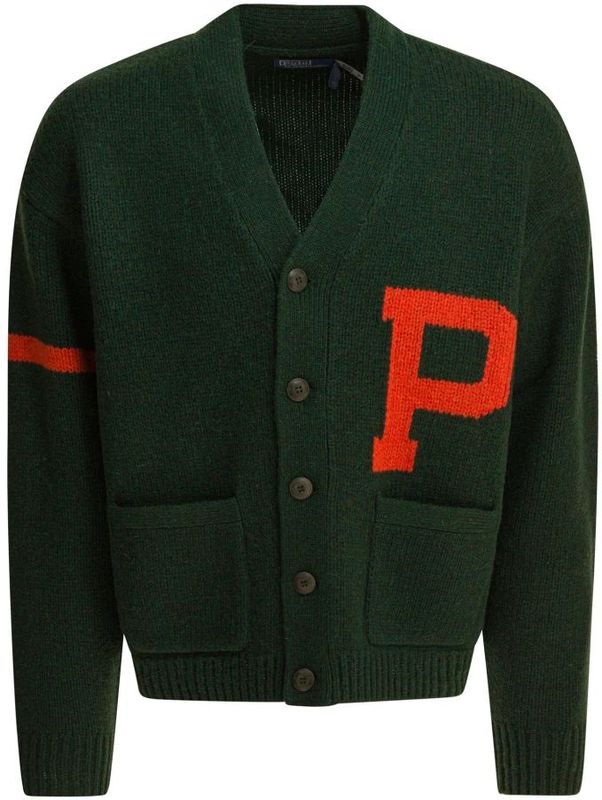 Gebreid jack van pure wol met steekzakken