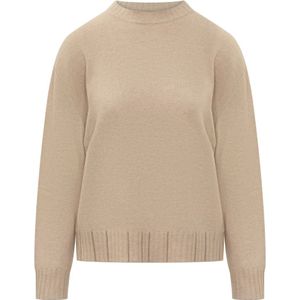 Fabiana Filippi, Dames, Truien, Beige, Maat: XS Wol,