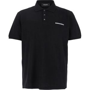 Dsquared 2 - Polo MET Logo - Poloshirt - Zwart - Katoen