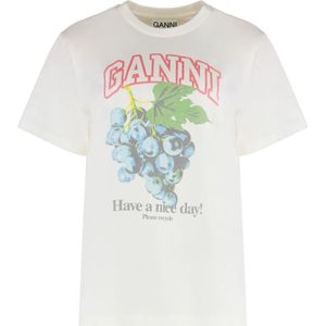 Ganni, Dames, Tops, Wit, Maat: XS Katoen,