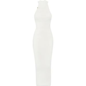 Elisabetta Franchi, Dames, Jurken, Beige, Maat: S Viscose,