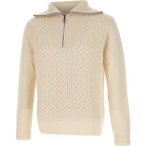 Paolo Pecora, Heren, Truien, Wit, Maat: M Wol,