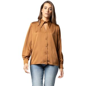 Kocca, Dames, Blouses & Shirts, Bruin, Maat: L Poliester,