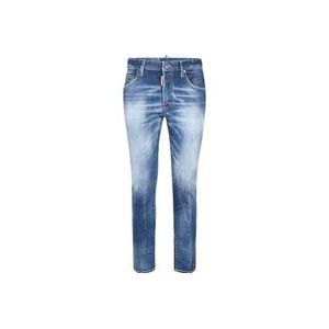Dsquared2 Slim-fit Denim Jeans voor Heren , Blue , Heren , Maat: XS