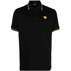 Versace, Heren, Tops, Zwart, Maat: S