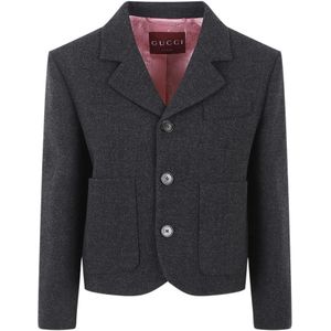 Gucci, Dames, Jassen, Grijs, Maat: L Wol,