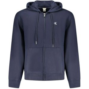 Calvin Klein, Heren, Sweatshirts & Hoodies, Blauw, Maat: S Katoen,