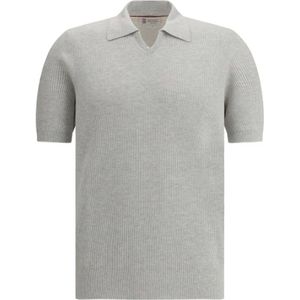 Brunello Cucinelli, Heren, Tops, Grijs, Maat: XL Katoen,