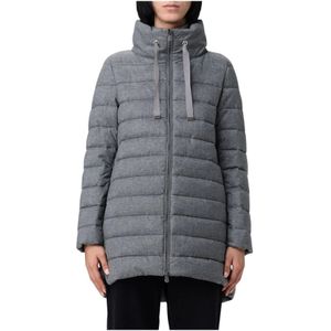 Save The Duck, Dames, Mantels, Grijs, Maat: XL Flanel,