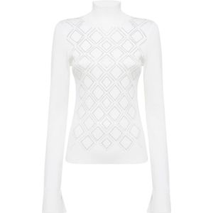 Blugirl, Dames, Truien, Wit, Maat: S Viscose,