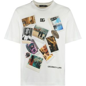 Dolce & Gabbana - W0800 - T-Shirt - Wit - Hoogwaardige Stof