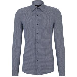 Boss, Heren, Overhemden, Grijs, Maat: L Katoen,