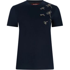 Max Mara Studio, Dames, Tops, Blauw, Maat: XS Katoen,