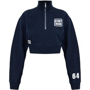 Dsquared2, Dames, Sweatshirts & Hoodies, Blauw, Maat: XS Katoen,