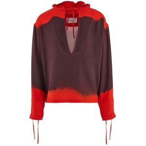 Ferragamo, Heren, Sweatshirts & Hoodies, Rood, Maat: S Katoen,