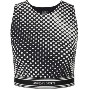 Marc Cain, Dames, Tops, Zwart, Maat: L Polyamide,