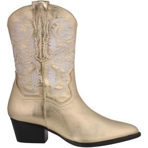 DWRS - LABEL Cowboylaarzen - Champagne - Leer