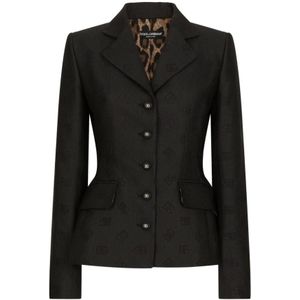 Dolce & Gabbana, Dames, Jassen, Zwart, Maat: S