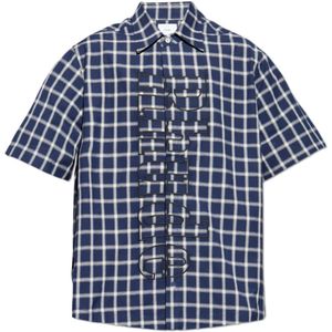 Rhude, Heren, Overhemden, Blauw, Maat: L Katoen,